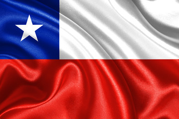Obraz premium Chile waving flag 3D illustration