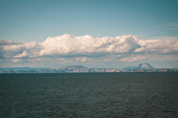 clouds over the sea