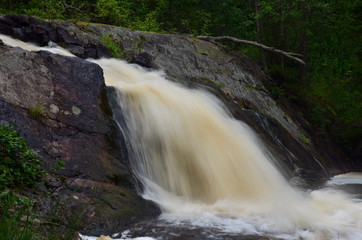 Obraz premium Beautiful landscape of waterfall forest