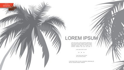 Beautiful Tropical Palm Trees Template