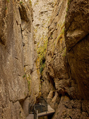 High rock walls in La Yecla