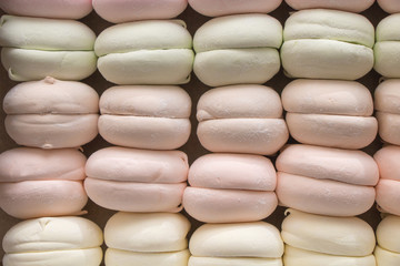 Fototapeta na wymiar Sweet tasty marshmallow set on a white background