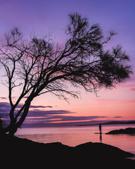 Sunset colours in Freycinet National Park, Tasmania