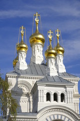 Geneva, Switzerland, August, 28 2017, The Russian Orthodox Church is a true masterpiece of Moscow Byzantine style