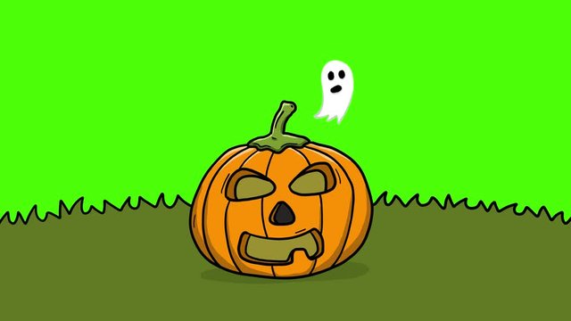 Halloween Cartoon Comic Animation Greenscreen