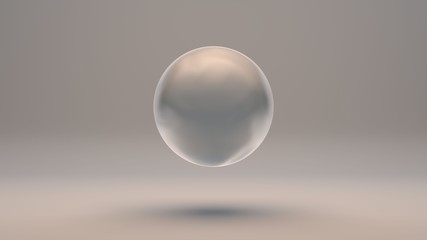 3D illustration of a ball in a dark Studio with reflections. Abstract image in a futuristic style for the background image of the desktop and Wallpapers. 3D rendering