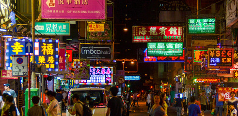 Streets of Hong Kong - obrazy, fototapety, plakaty