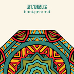 Abstract background with aztec ethnic pattern.