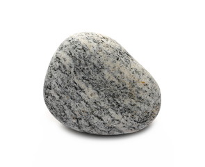 Fototapeta na wymiar Gray quartz stone from Greenland, isolated on white background