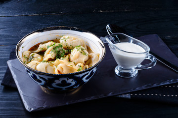 dumplings stuffed with chopped veal