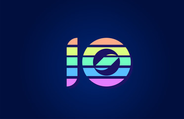 Design of colored number 10 in for company logo icon design