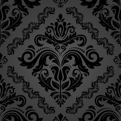 Fototapeta premium Orient vector classic pattern. Seamless abstract background with vintage elements. Orient dark background. Ornament for wallpaper and packaging