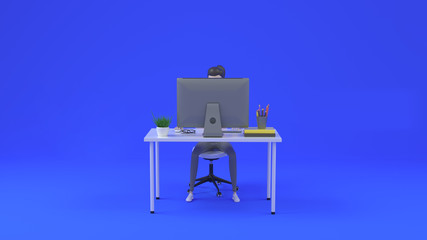 Modern 3d character web development isometric illustration. Learning programming languages. Concept for online courses. 3d render.