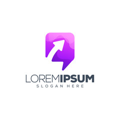 arrow logo design vector illustration