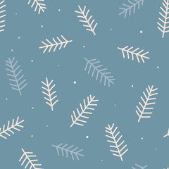 Seamless vector pattern with Christmas trees. Seamless pattern for cards, wrapping papers, posters. Creative hand drawn pattern for winter holidays