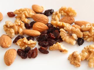 mix of dried fruits and nuts