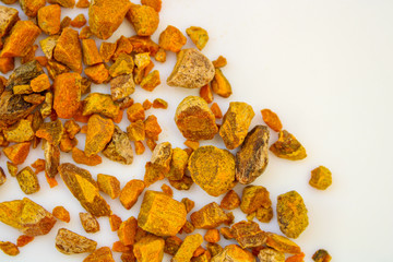turmeric spice on white background