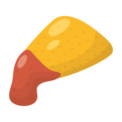 delicious mexican nachos with sauce hot