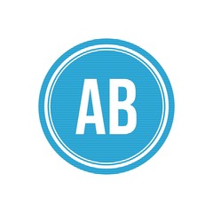 Initial Letter Logo AB Template Vector Design