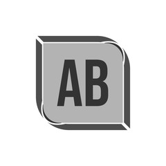 Initial Letter Logo AB Template Vector Design
