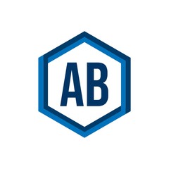 Initial Letter Logo AB Template Vector Design