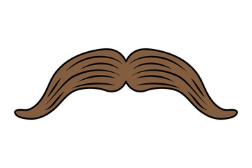 mexican macho mustache isolated icon