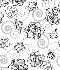 Cute pattern of small flowers. Cafe floral background Stylish template for fashion prints. decor and wallpaper.