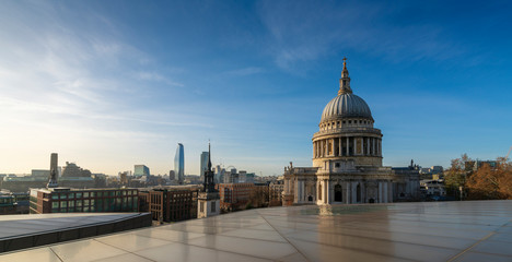Aerial view of St Paul's Cathedral in London