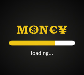 Money loading, money coming to me background template