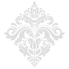 Oriental vector pattern with arabesques and floral light elements. Traditional classic ornament. Vintage pattern with arabesques