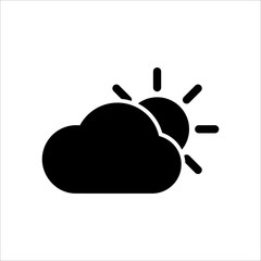 Cloudy icon. Symbol of Weather icon with trendy flat style icon for web, logo, app, UI design. isolated on white background. vector illustration eps 10