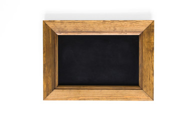 blank wooden blackboard isolated