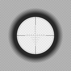 Optical sniper scope sight. Vector illustartion.