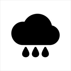 Cloud and rain icon. Symbol of Weather icon with trendy flat style icon for web, logo, app, UI design. isolated on white background. vector illustration eps 10