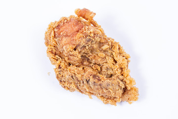  Fried chicken breast for a delicious meal on a white background