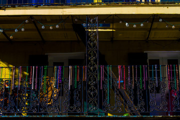 Beads on rail New Orleans