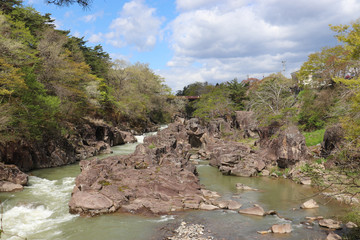 厳美渓（岩手県一関市）,Genbikei(Ichinoseki City,Iwate Pref,Japan)