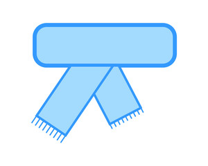 scarf shaped simple icon vector