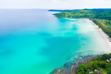 Fototapeta na wymiar Aerial view paradise island sea beach beautiful of nature