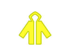 raincoat shaped simple icon vector