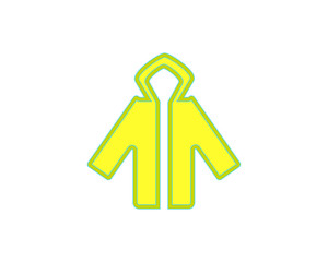 raincoat shaped simple icon vector