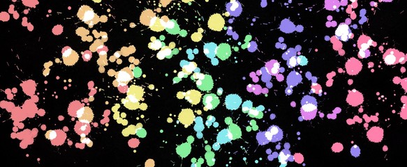 Paint splat. or Colorful paint splatters.Paint splashes set.-illustration.