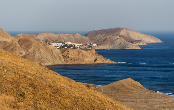 Mountains and Silent Bay near Koktebel and Feodosya, Crimea