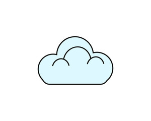 cloud icon simple icon vector
