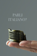question do you speak Italian, in Italian