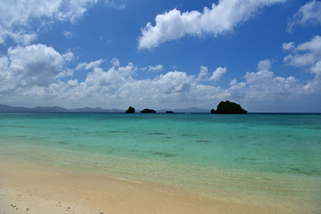 Coastal landscape of Nago city in Okinawa Prefecture, Japan