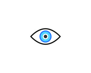 eye shape simple icon vector