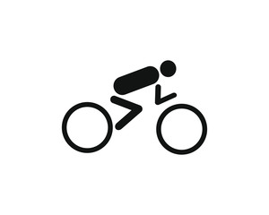 cyclist shaped simple icon vector