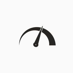Speed, speedometer icon. Vector illustration, flat design