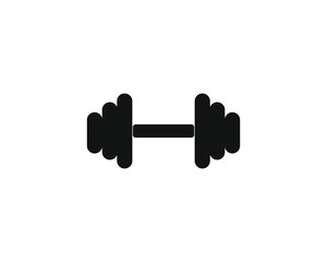 dumbbell shaped simple icon vector